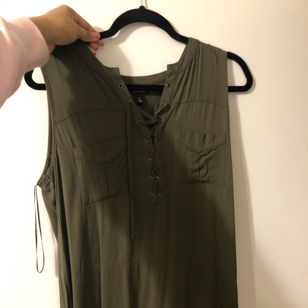 Flowy dark green dress